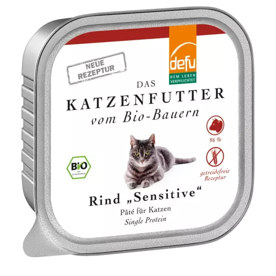 Katze: Rind "Sensitive" Pâté - 100 g - Probe