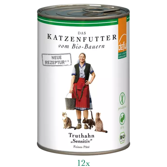 Katze: Truthahn "Sensitiv" Pâté - Vorteilspack 12 x 400 g