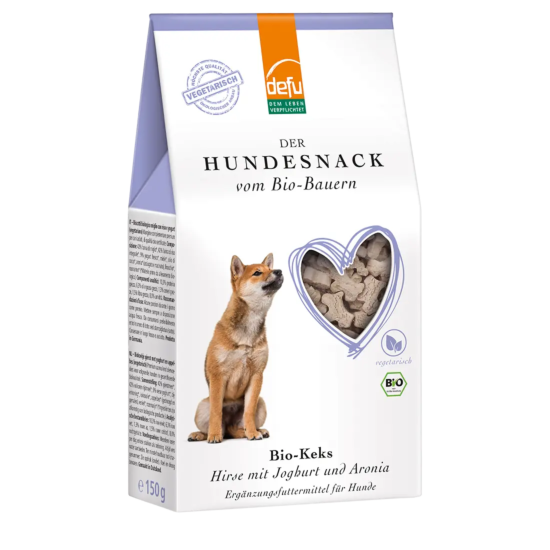 Hund: Bio-Keks Hirse mit Joghurt und Aronia