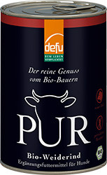 Pur Ergänzungsfutter für Hunde Bio-Weidenrind